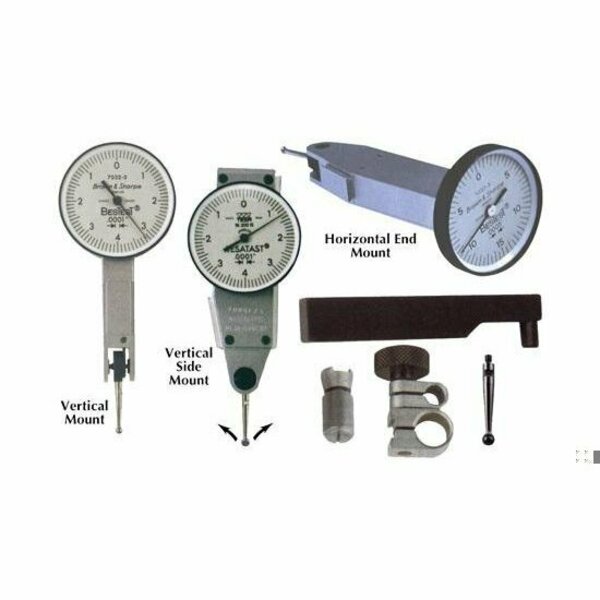 Bns Bestest Dial Test Indicator, White Dial Face, Lever Type 599-7034-3